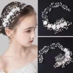 Children’s Beaded Pearl and Diamond Hairband for Weddings & Special Occasions