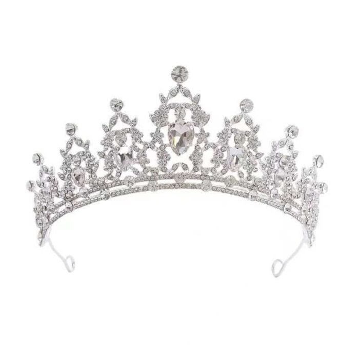 Princess Crystal Crown Tiara Headband for Women & Girls – Metal Alloy Bridal & Party Accessory (All Seasons) - Image 5