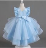 Kids Girls Sleeveless Ruffled Net layered Princess Party Dress Catwalk Performance Dress - Image 6