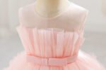 Small Girls Mesh Trailing Party Wear Dress with a matching head band | Infants Party Wear - Image 4